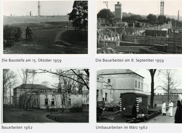 verschiedene Bilder von Baustellen auf dem Gelände